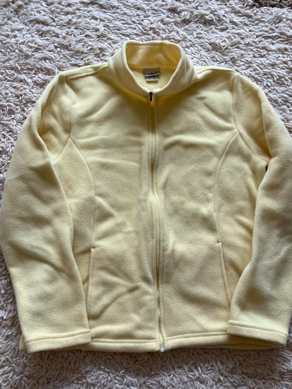 L.L.Bean Yellow Fleece Zip Up Jacket Women’s M